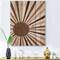 Designart - Minimalist Bright Shining Terracotta Sun Rays - Modern Print on Natural Pine Wood